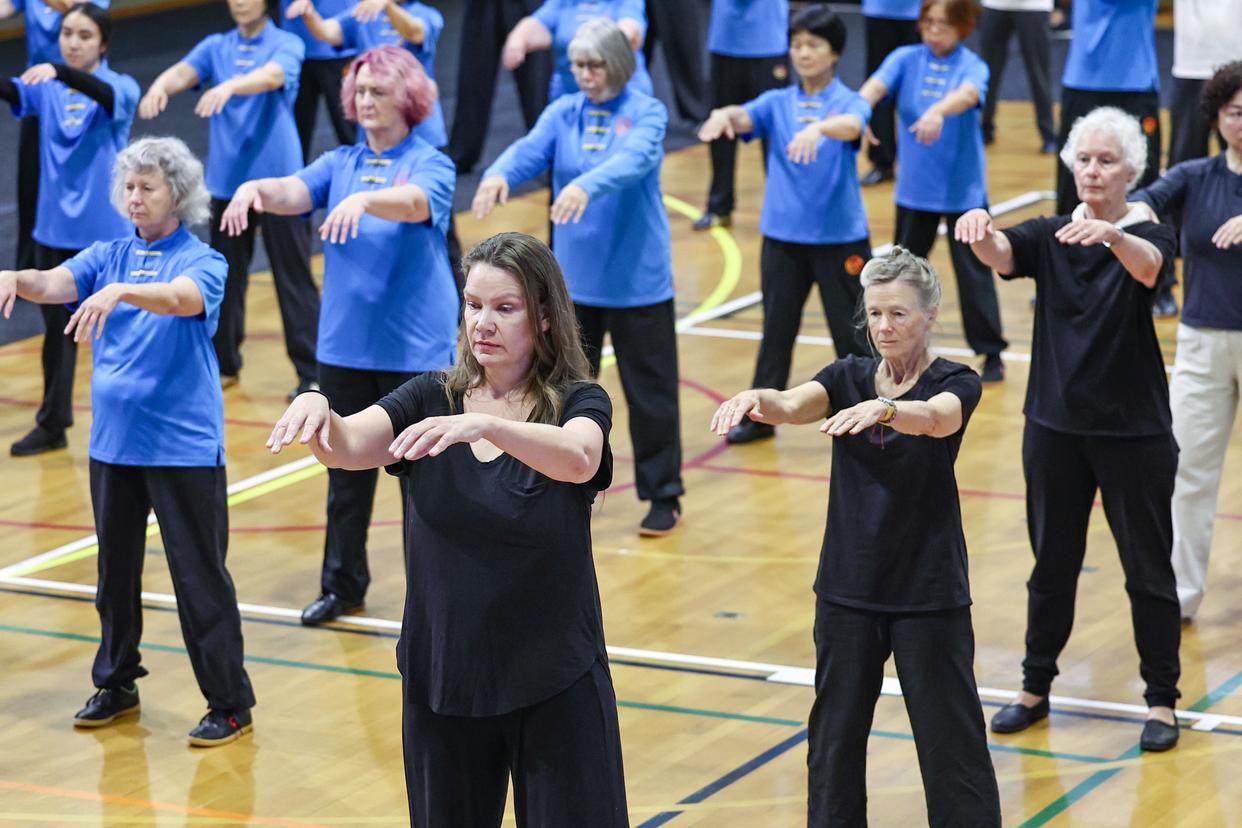 Participants practising Taijiquan together in Auckland